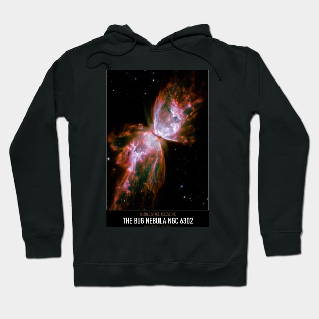 High Resolution Astronomy The Bug Nebula NGC 6302 Hoodie by tiokvadrat